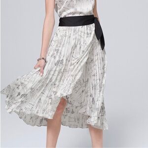 White House Black Market 35th Anniversary Pleated Midi Skirt Size 10